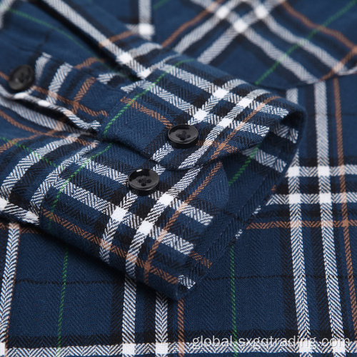 Custom Stand-up Collar Flannel Shirt 2020 Fashion 100% cotton flannel shirt Manufactory